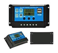 Regolatore di Carica Solare 10A Pannello Solare Batteria Regolatore Intelligente Display Porta USB 12V / 24V