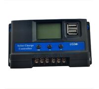 Regolatore di carica solare 12 V 24 V con display LCD regolatore di tensione e protezioni di sicurezza intelligenti per l'uso con camper, luci stradali e case (30A)