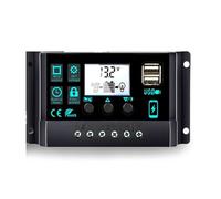 Regolatore di carica solare 12V/24V 100A con display LCD AutoSwitch e protezione da sovraccarico/cortocircuito for sistema fuori rete for camper e barche(100A)