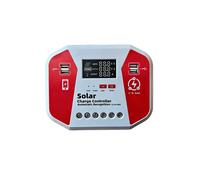 Regolatore di Carica Solare 12V 24V 48V Regolatore Fotovoltaico Automatico con Display LCD 4 Porte USB per Batterie al Piombo e al Litio 60A