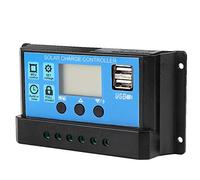 Regolatore di carica solare, 60A/50A/40A/30A/20A/10A 12V 24V ABS Regolatore di carica automatico PWM Regolatore di carica(30A)