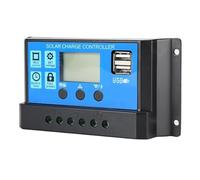 Regolatore Di Carica Solare 60A/50A/40A/30A/20A/10A Regolatori PWM Automatici 12V 24V Display LCD Regolatore Di Uscita Dual USB 5V Ampiamente Utilizzato(50A)