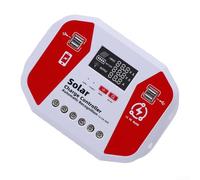 Regolatore di carica solare 60A con display LCD, tecnologia PWM, compatibile con sistemi 12V/24V/36V/48V, supporta batterie al piombo, AGM, gel e litio, con 4 porte USB, protezione da sovraccarico e