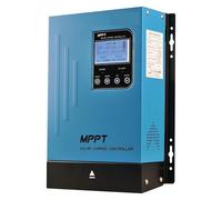 Regolatore di carica solare, 60A MPPT Solar Charge Controller 12V24V48V Auto Battery Regulator Solar Panel Max 150V Input For Lithium Sealed Gel And Flooded(Blauw)