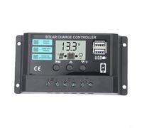 Regolatore di carica solare avanzato da 12 V 24 V, con display LCD, per sistemi PWM dotati di controllo automatico della luce e protezioni multiple della batteria (30 A)