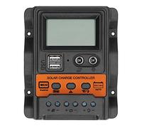 Regolatore di carica solare con display LCD, doppia uscita USB 5 V/2,5 A, regolatore automatico della batteria 12 V-24 V per sistemi al piombo-acido, gestione della carica a 3 fasi (20A)