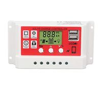 Regolatore di carica solare - Gestione automatica del pannello solare e delle batterie, ricarica PWM da livello a 3, doppia uscita USB per dispositivi mobili, protezione da (tipo 2)