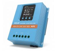 Regolatore di Carica Solare Intelligente 80A MPPT, Rilevamento Automatico 12V/24V/36V/48V, Ingresso PV Max 100V, Display LCD, Doppio USB, per Batterie Piombo/Litio (LiFePO4)