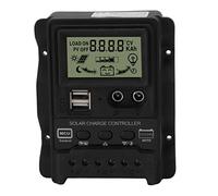 Regolatore di carica solare K1688, regolatore pannello solare doppio CC PWM con display LCD, chip di controllo di livello industriale per di alimentazione fotovoltaico domestico, (30A)