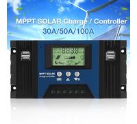 Regolatore di Carica Solare Mppt 12v 24v 50a per Pannelli | Display Lcd, Parametri Regolabili, Protezioni Termiche e Sovraccarico, Recupero Automatico