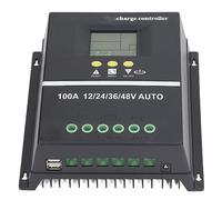 Regolatore di Carica Solare MPPT Doppia Porta USB Display LCD Retroilluminato Regolatore del Pannello Solare 12V 24V 36V 48V Adattivo per Uso Esterno