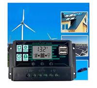 Regolatore di carica solare, MPPT Solar Charge Controller PWM 10A-100A Power Intelligent Regulator 12V 24V Auto Dual USB LCD Display Load Discharger(40A)