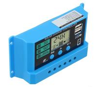 Regolatore di carica solare PWM da 12 V 24 V con schermo LCD per la ricarica della batteria, supporta batterie agli acidi e al litio 10 A, 20 A, 30 A, regolatore solare (20 A)