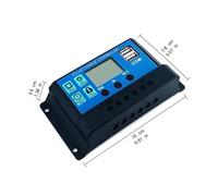 Regolatore di carica solare Regolatore Di Carica E Scarica Solare Display LCD Doppio USB Regolatore Automatico Del Pannello Solare Regolatore Di Tensione 5V-24V(30A)
