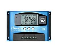 Regolatore di carica solare WiFi MPPT 12V/24V con display LCD doppio USB for batteria al litio 100A 60A 40A 30A Applicazioni versatili(Only blue th,30A)