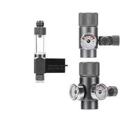 Regolatore di Co2 for acquario Mini sistema Riduttore anidride carbonica Cilindro Elettrovalvola Accessori Acquario Forniture Piante(GRAY)