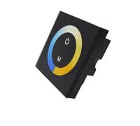 Regolatore di commutazione touch da parete DC12-24V 4A/canale con pannello in vetro(CCT Black)