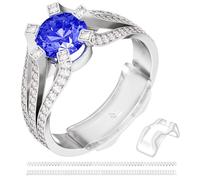 Regolatore di dimensioni per anelli sciolti, protezione invisibile in silicone trasparente, per gioielli, adatto a quasi tutti gli anelli per donne e uomini (confezione da 22, 10 misure)