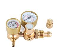 Regolatore di flussometro Argon - Doppia pressione ad alta definizione, controllo preciso del flusso di gas, uso della saldatura MIG TIG, pulsante regolabile liscio, connettore filettato