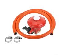 Regolatore di gas a bassa pressione, 37 mbar, 27 mm, per lattine di propano Calor, per riscaldatori da patio e griglie esterne, struttura in metallo (con tubo da 1 m)