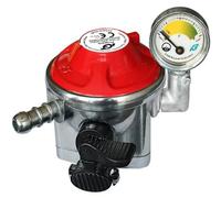 Regolatore di gas a clip da 27 mm con manometro, regolatore di GPL a bassa pressione da 37 mbar per barbecue, riscaldatori da patio, fornelli, roulotte e stufe da campeggio, si adatta a tutti i