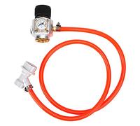 Regolatore di gas CO2 mini, caricatore portatile di CO2 con manometro, strumento in lega di alluminio per la birra fatta in casa con chiusura a sfera per la spillatura da fusto,