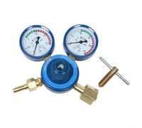 Regolatore di gas in ottone, ossigeno, acetilene e propano, set di riduttore di pressione antiurto per saldatura e lavorazione di metalli CNC, 36 V (misuratore di ossigeno)