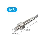 Regolatore di illuminazione delle scale, Sensore Induttivo A Tre Fili NPN PNP NO NC Con Interruttore Di Prossimità Induttivo In Metallo M3/M4/M5/M6, Impermeabile IP68, Con Cavo Da 2 M(M6,NPN NO)