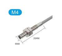Regolatore di illuminazione delle scale, Sensore Induttivo A Tre Fili NPN PNP NO NC Con Interruttore Di Prossimità Induttivo In Metallo M3/M4/M5/M6, Impermeabile IP68, Con Cavo Da 2 M(M4,PNP NO)