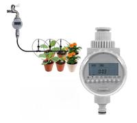 Regolatore di irrigazione a energia solare con display LCD, timer automatico per irrigazione del giardino, controllo dell'acqua in base alle intemperie, design robusto per esterni