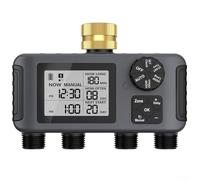Regolatore di irrigazione automatico 4 per timer di irrigazione a zona Sistema da giardino intelligente Ritardo pioggia IPX5 Valvola irrigatore esterno impermeabile