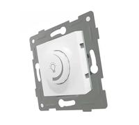 Regolatore di luce da incasso bianco, controllo della luminosità, ideale per personalizzare l'illuminazione in casa e in ufficio.