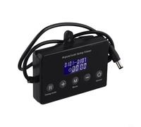 Regolatore di luci per acquario con schermo LCD, timer intelligente e interruttore dimmer per strisce LED per acquario, uscita ingresso 12-24 V, funzione di memoria di spegnimento, nero