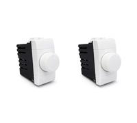 Regolatore di Luminosità a Manopola, Compatibile Con Bticino Living Light, AC Triac Dimmer Variatore Taglio Di Fase, per Lampada Led e Carichi Resistivi, Colore Bianco, 220V Massimo 300W
