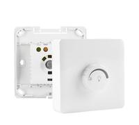 Regolatore di luminosità per lampada LED Interruttore dimmerabile 86 * 86mm 110-250V 10-16A 1-400W Interruttore a pulsante rotativo da incasso Regolazione della velocità senza livelli per lampadine a