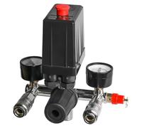 Regolatore di pressione: 220V Compressore ad aria con 2 manometri, regolatore interruttore compressore valvola di controllo, accessori per compressore ad aria compressa IP54 Riduttore di pressione