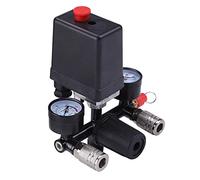 Regolatore di pressione 230 V, compressore d'aria con interruttore a pressione e 2 indicatori di misurazione, valvola di controllo del compressore d'aria, filettatura esterna 1/2"