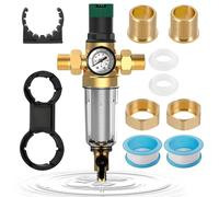 Regolatore di Pressione Acqua Riduttore di Pressione Acqua 3/4 di pollice con Filtro Aria Compressore e Manometro Accessori Compressore Aria adatto per depuratori d'acqua, lavatrici, rubinetti