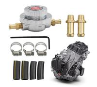 Regolatore Di Pressione Del Carburatore con Manometro Adattatore Regolabile | Set Regolatore Pompa di Ritorno Energia Per Auto Veicoli Camion SUV Camper Berline E Garage Dom