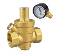 Regolatore di pressione dell'acqua in ottone, 3/4", DN20, con manometro, per una regolazione stabile della pressione in caldaie e impianti di approvvigionamento idrico (M)
