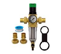 Regolatore di pressione dell'acqua in ottone con manometro per fabbriche,
