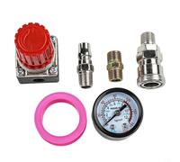 Regolatore di pressione dell'aria con valvola manometro da 1/4" per un controllo preciso e monitoraggio dei livelli di pressione fino a 175 PSI (quattro fori 1)