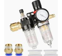 Regolatore di pressione dell'aria da 1/4 di pollice con separatore d'acqua, manometro e separatore d'olio, accessorio per compressore.