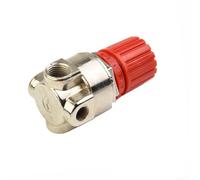 Regolatore di pressione dell'aria per accessori per compressori d'aria, valvola di controllo ad alta precisione a 4 fori con porta di troppopieno, struttura del pistone in acciaio, rosso e nero