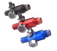 Regolatore di pressione for bombola d'aria subacquea M18*1.5, adattatore for ricarica bombola gas, valvola di uscita 1800 PSI for stazione CO2 subacquea(Red)