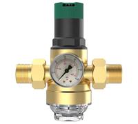 Regolatore di pressione in ottone, valvola di riduzione DN20 da 3/4" con manometro e filtro, riduttore di pressione regolabile per uso domestico e industriale, protegge i tubi