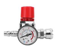 Regolatore di Pressione per Compressore d'Aria con Manometro, Valvola di Regolazione 0,8 MPa, Lega di Zinco, Include Connettori Maschio/Femmina