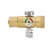 Regolatore di Pressione Riduttore di pressione del gas di ossigeno in rame 0,4-25MPa Pratico regolatore del flusso d'aria Misuratore di pressione relativa Pressione Riduttore