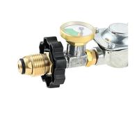 Regolatore di propano a 2 stadi con manometro, raccordo for serbatoio NPT e POL femmina da 3/8", regolatori gas GPL verticali for furgoni rimorchi