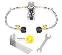 Regolatore di propano con tubo - Regolatore di pressione del gas di alta qualità per e terrazza, con cavo da 46 cm | Manometro e attacco rapido, interruttore automatico per barbecue, campeggio